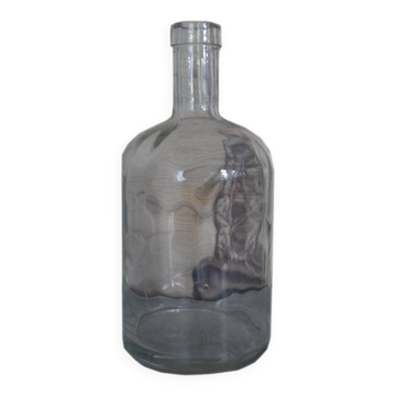 Grande bouteille vintage en verre transparent des années 1950 – pièce déco tchèque