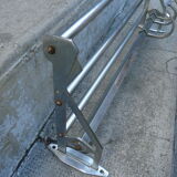 Wall coat rack / Art Deco hat in chrome metal