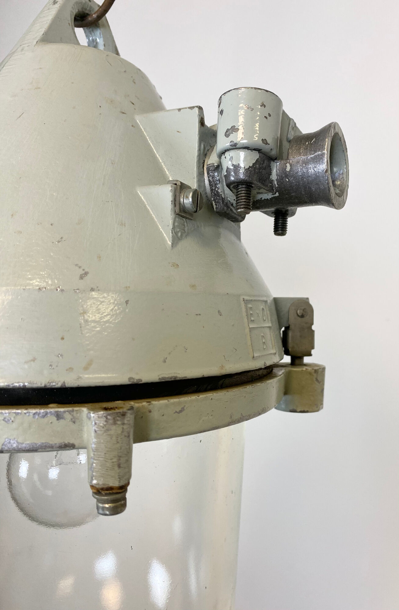 Grey Industrial Cast Aluminium Explosion Proof Lamp, 1960s