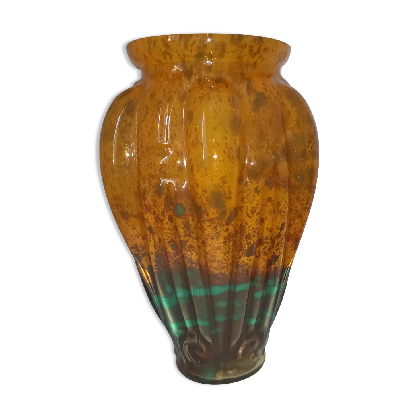 Vase in glass paste art-deco Lorrain Daum