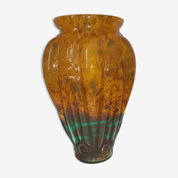 Vase en pâte de verre art-deco Lorrain Daum
