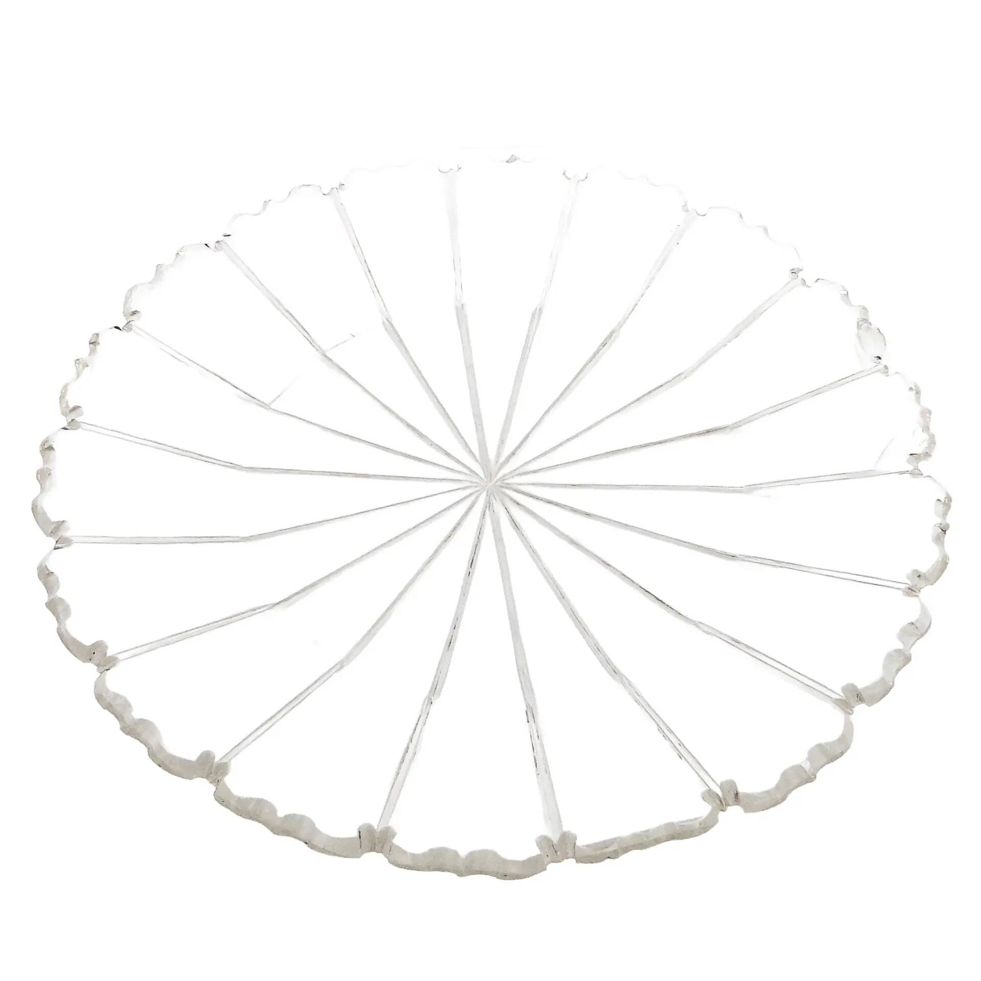 Porte-gâteau Biedermeier, cristal transparent, République tchèque, 19e siècle