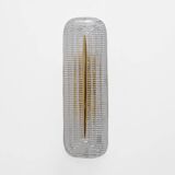 Pair of Modern Murano Glass Transparent and Brass Sconces, Italy