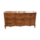 Commode américaine 9 tiroirs Bassett Furniture style Louis XV en bois massif, 1940