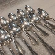 12 silver-plated soup spoons, Christofle goldsmith, Spatours model