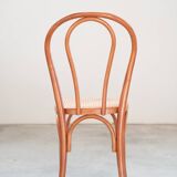 Bent beech wood chairs with straw seats, no. 34 total, 1990-2000