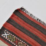 2x10 Kilim Red & Beige Hallway Kilim Runner, 69x316 Cm