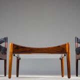 Mid-century modern Danish armchairs and coffee table by Kristian Vedel for Sören Willadsen, 1960s, set of 3