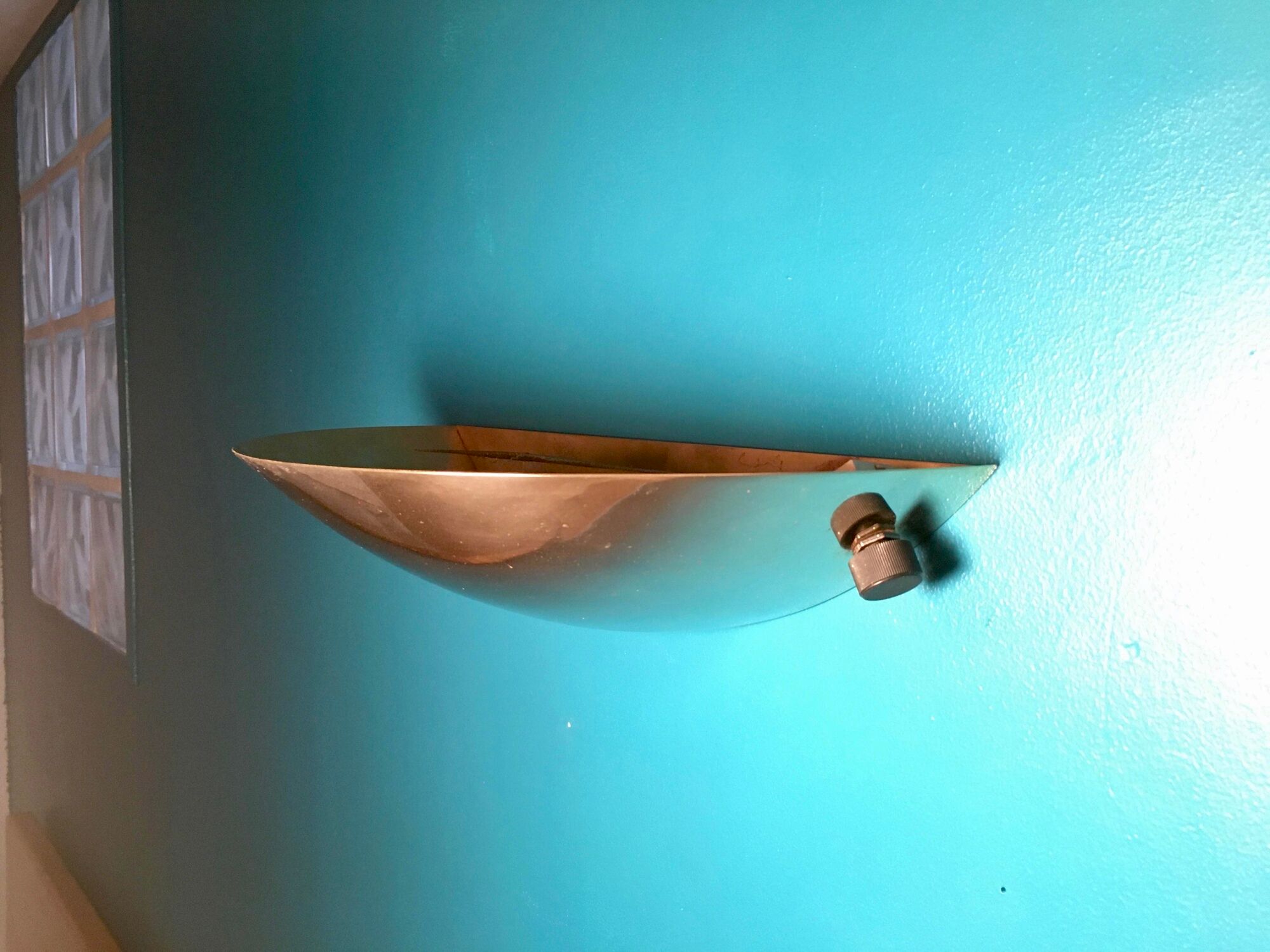 Dimmer brass wall light Relco Milan, Italy 1970