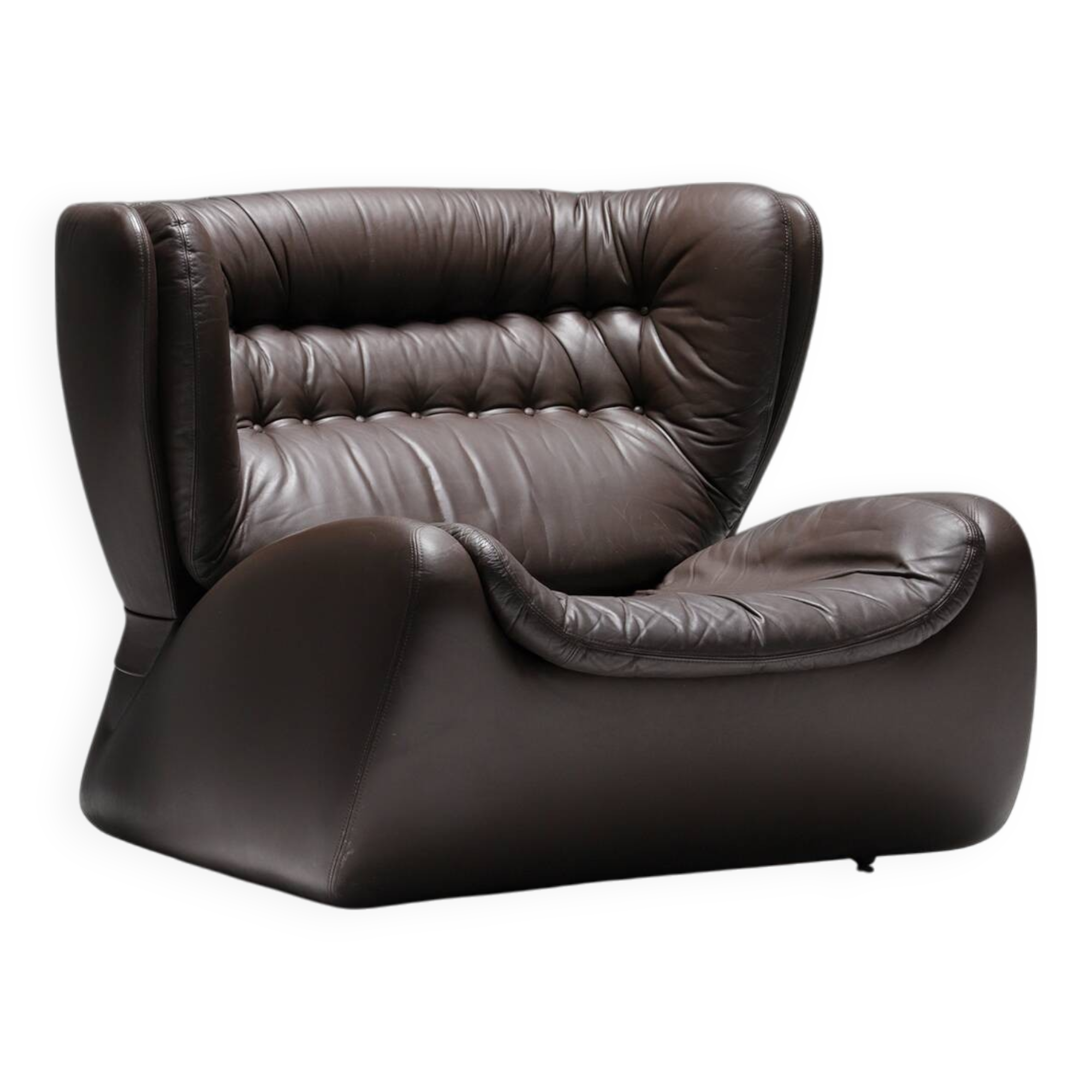 One-seat lounge sofa model pasha, manufactured in the 1970s by durlet, belgium.