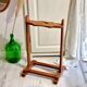 Old rustic wood towel rack heart