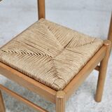 Pair of straw chairs. France, circa 1960