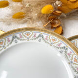 6 small vintage plates in golden white porcelain winterling bavaria