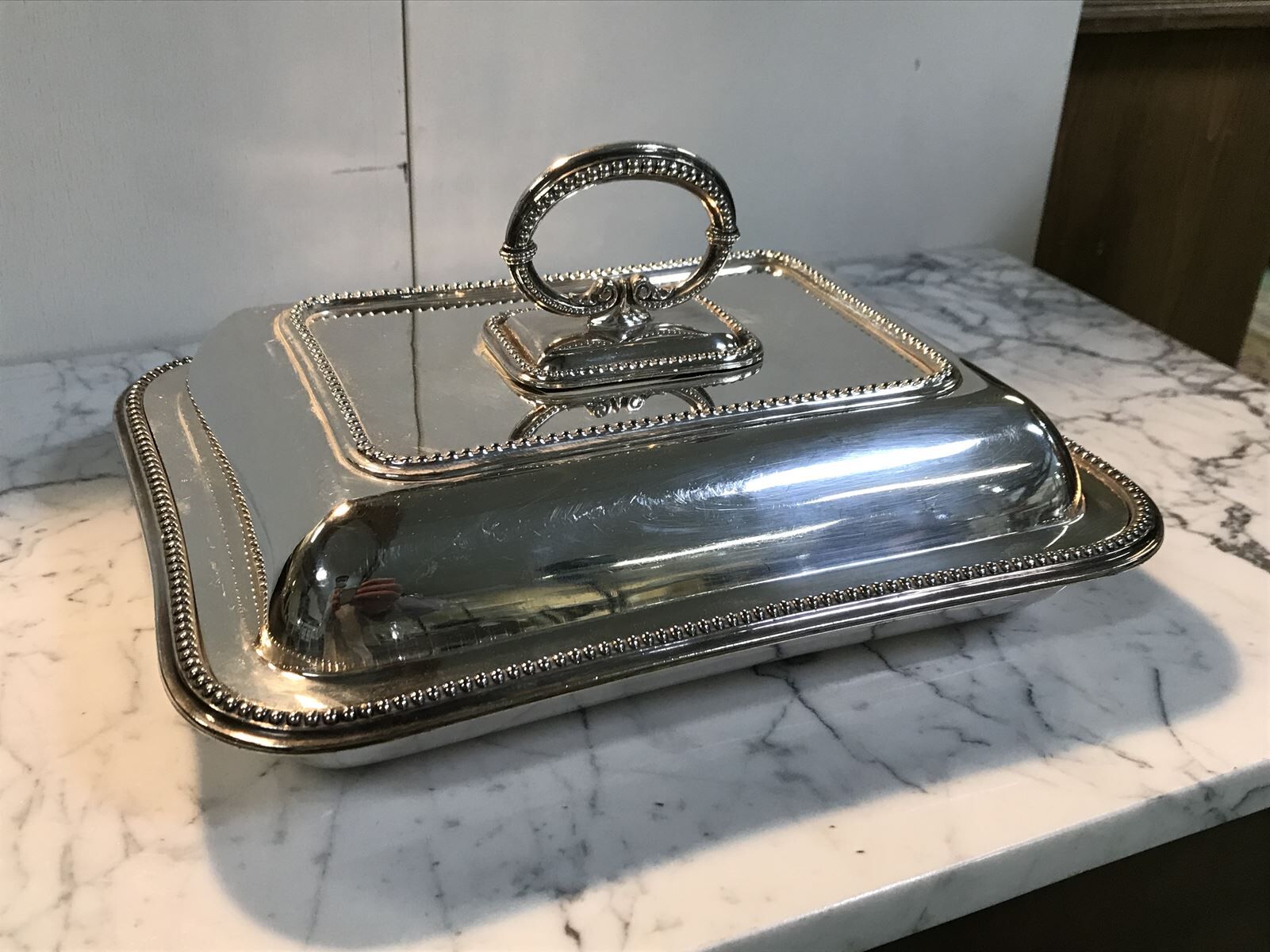 English silver metal servant