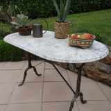 Table bistrot marbre