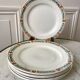 set of 6 flat plates Terre de Fer St Amand model "Molière" XXth