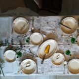 4 engraved Alsace wine glasses green feet