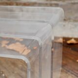 Trio of plexi trundle tables