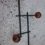 Vintage coat rack with wooden balls