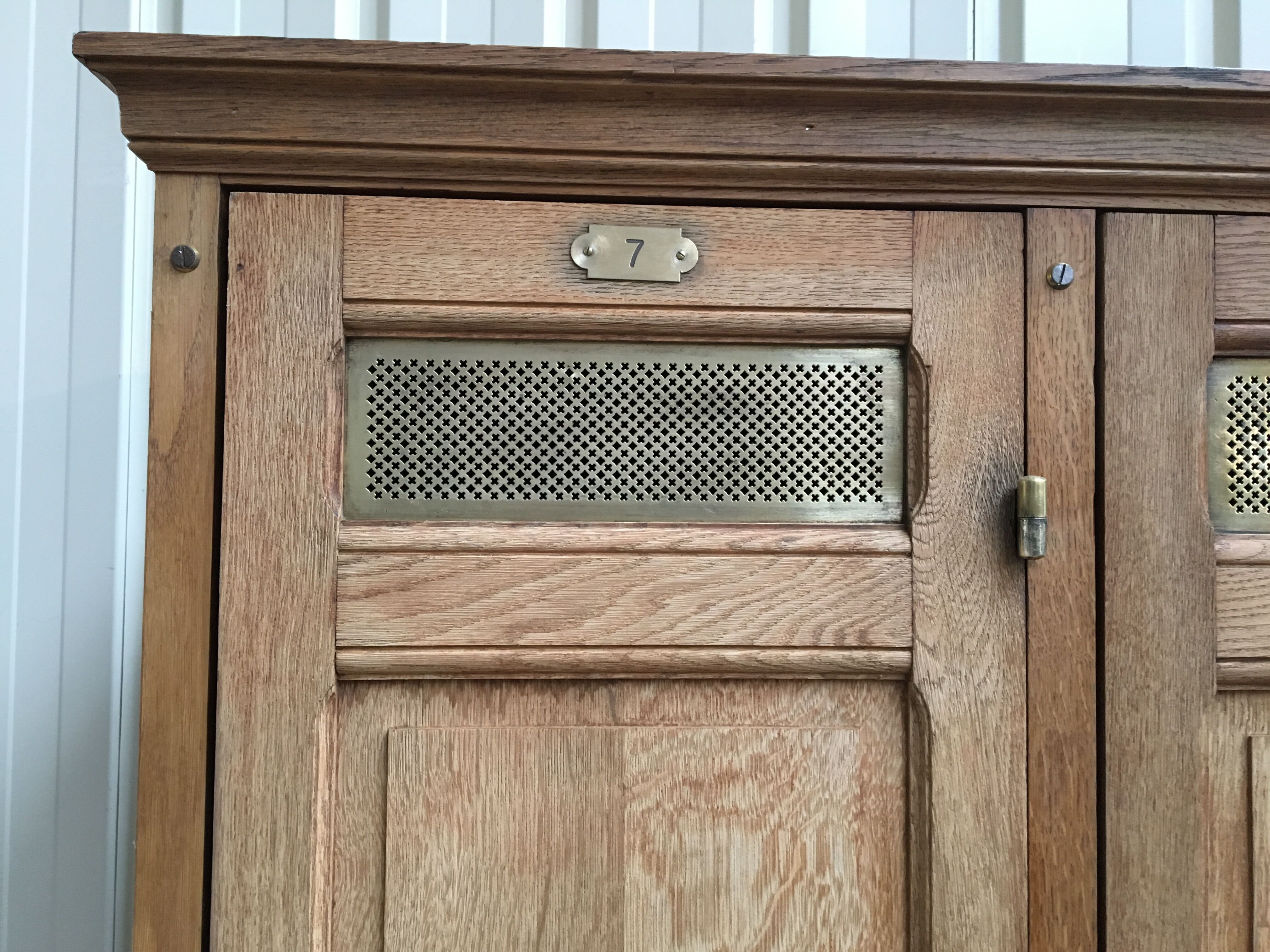 Former Bank of France 2 oak cabinet