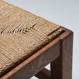 Modern Dutch high-backed chairs with 1920 cord seats