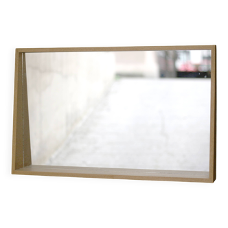 Miroir en hêtre, années 80