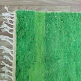 Handmade pure wool Moroccan rug, green, size 1.5/2.5 m.