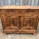 Antique low sideboard in solid cherry wood with 2 doors and 3 drawers