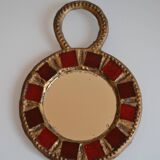 Glass and lead mirror by Irena Jaworska