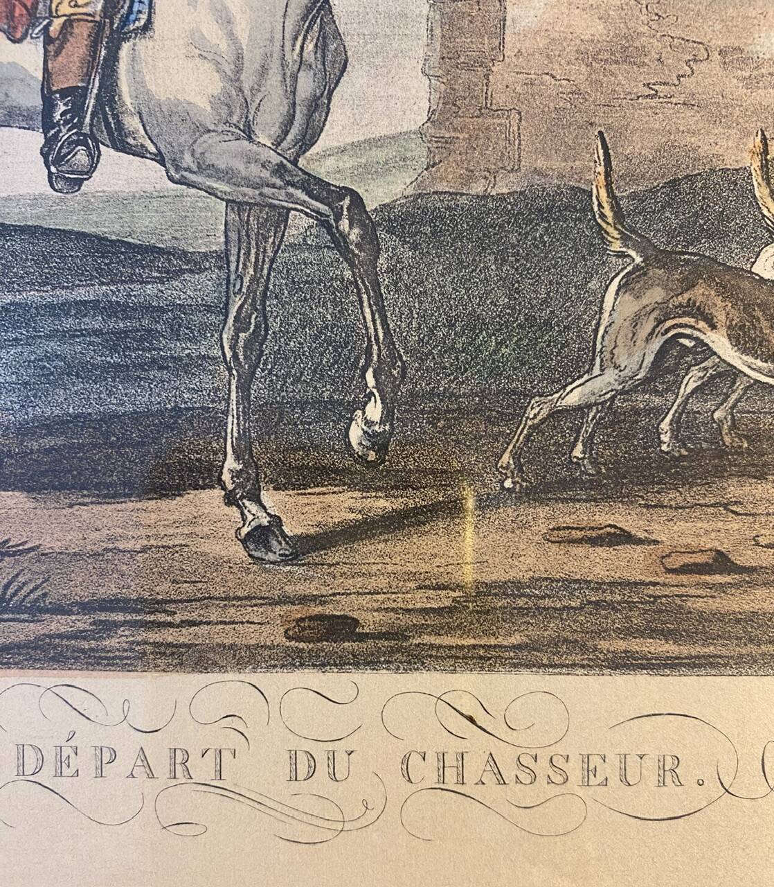 Old engraving, The Hunter after Carle Vernet 20th century