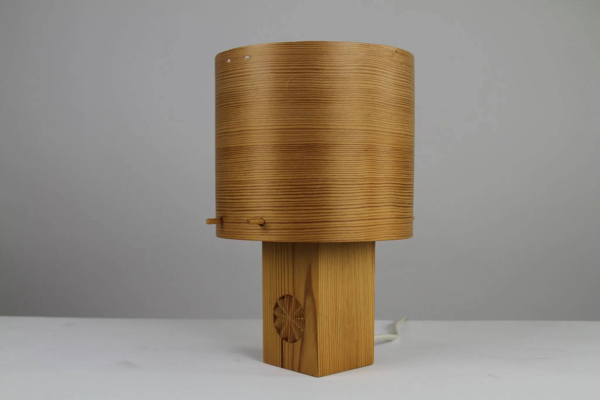 Pine Table Lamp by Pileprodukter, Lund – Sweden, 1970s