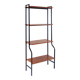 Mid-Century Modern Teak Bookshelf with Iron Frame, Italy, 1960s