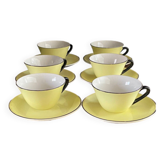 6 tasses avec soucoupes vintage Moulin des Loups