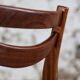4 vintage Scandinavian chairs in teak and imitation leather, 1960