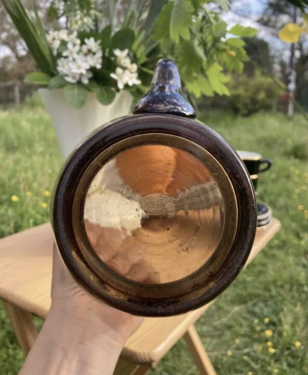 1970s blown glass pitcher