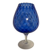 Large cobalt blue blown glass - Art piece.