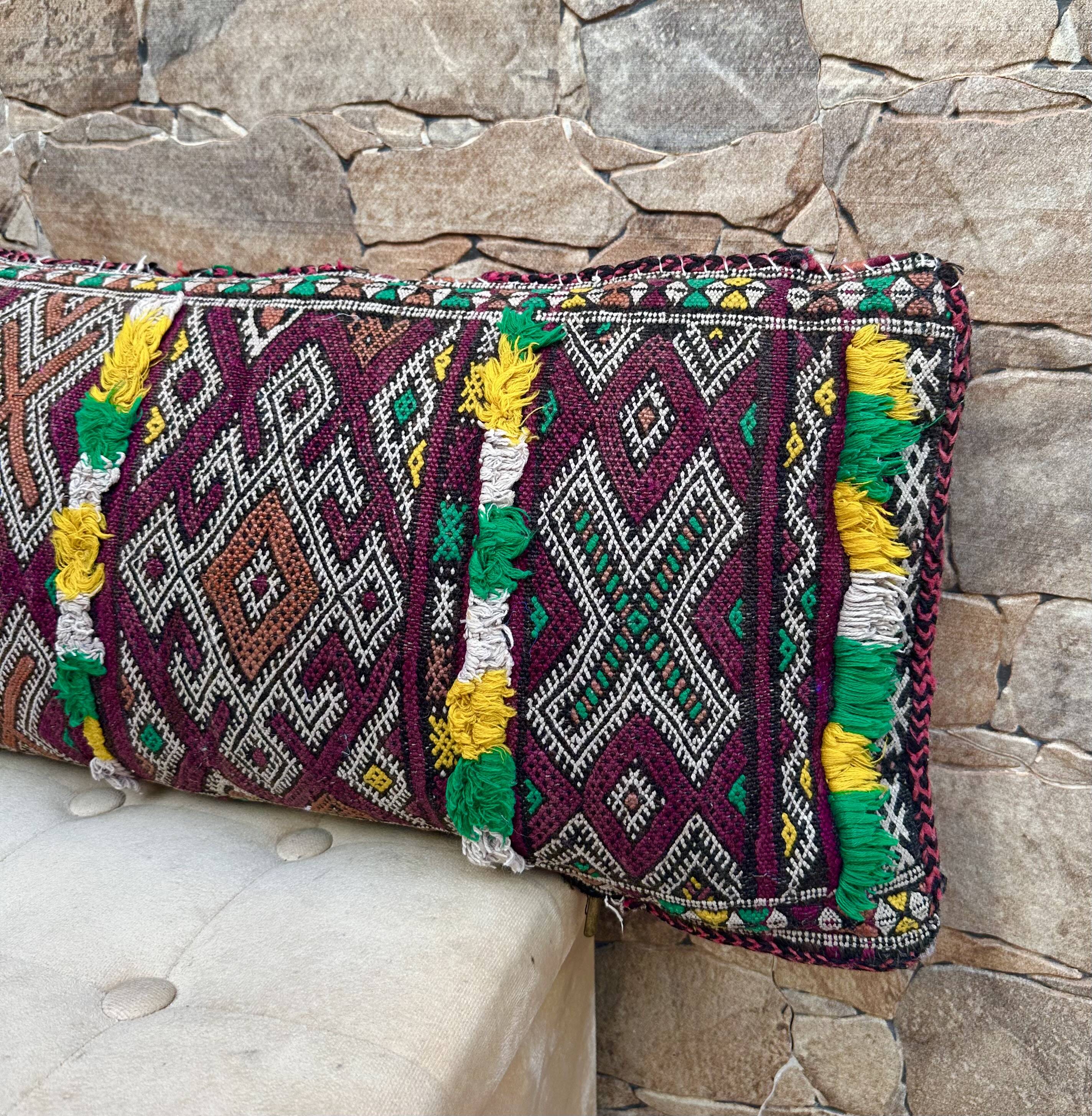 Berber Cushion, Vintage Moroccan Rug Cushion Cover, cushion