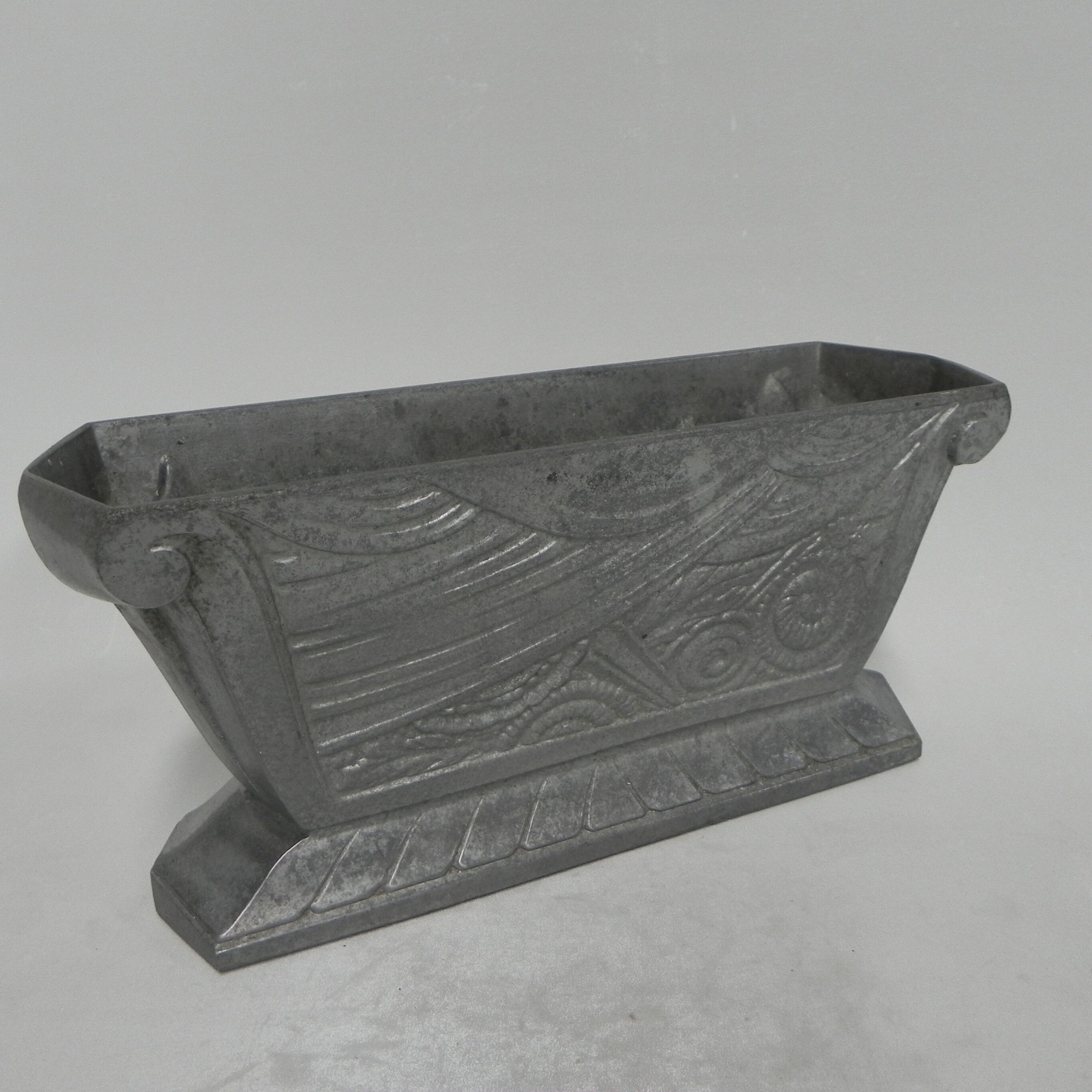 Aluminum art deco vase