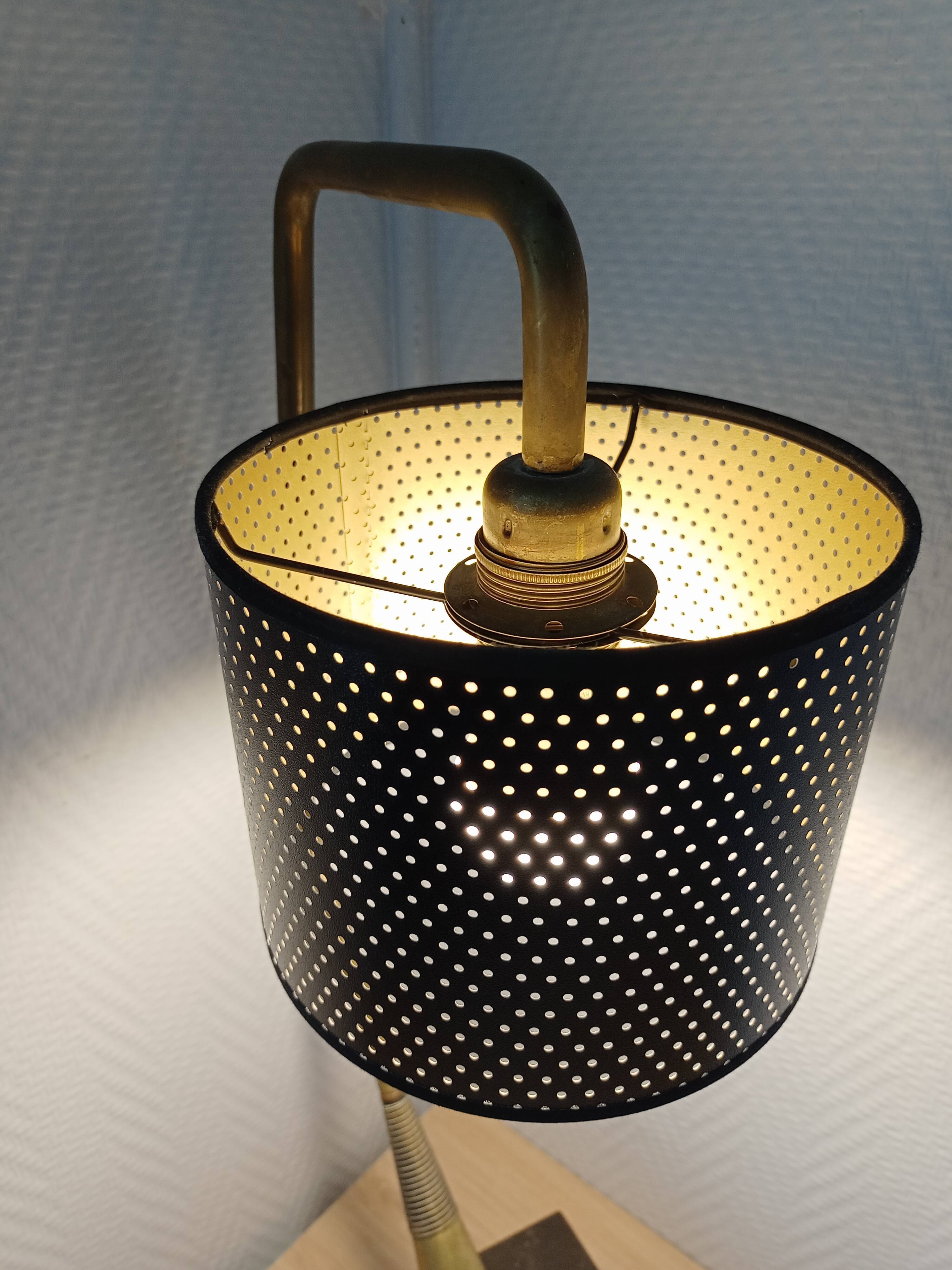 Lampe club de golf bronze et marbre