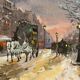 Gouache painting “Boulevard Haussmannien” Paris by Fred Bertrand (1915) + C