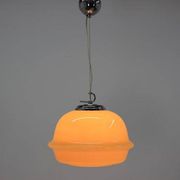 Pendentif en verre de design mid-century, années 1980