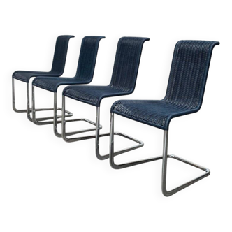Vintage German cantilever dining chairs B20 by Tecta and Jean Prouvé, set of 4.