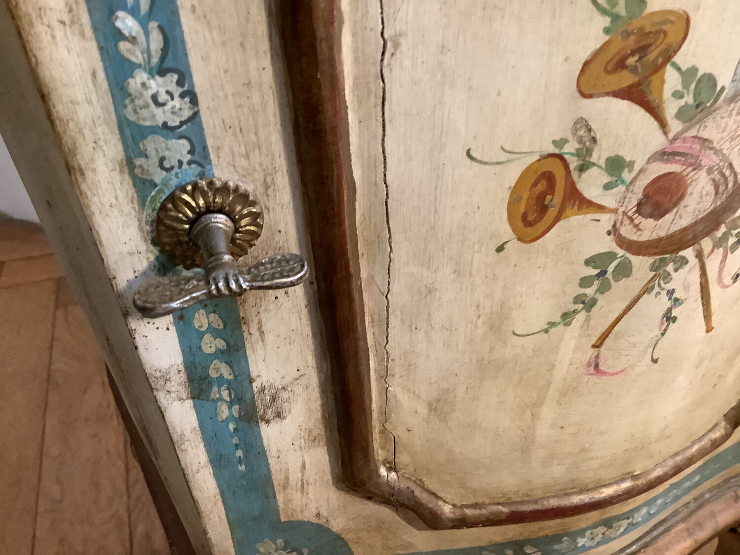 Vintage Venetian baroque style bedside table
