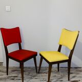 Suite of 5 vintage chair 50s