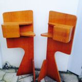 Pair bedside headboard 30s vintage