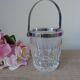 Vintage Cristal d'Arques ice bucket in transparent crystal, bar decoration