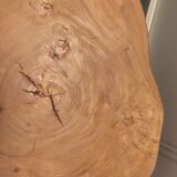 Artisanal massive elm trunk coffee table