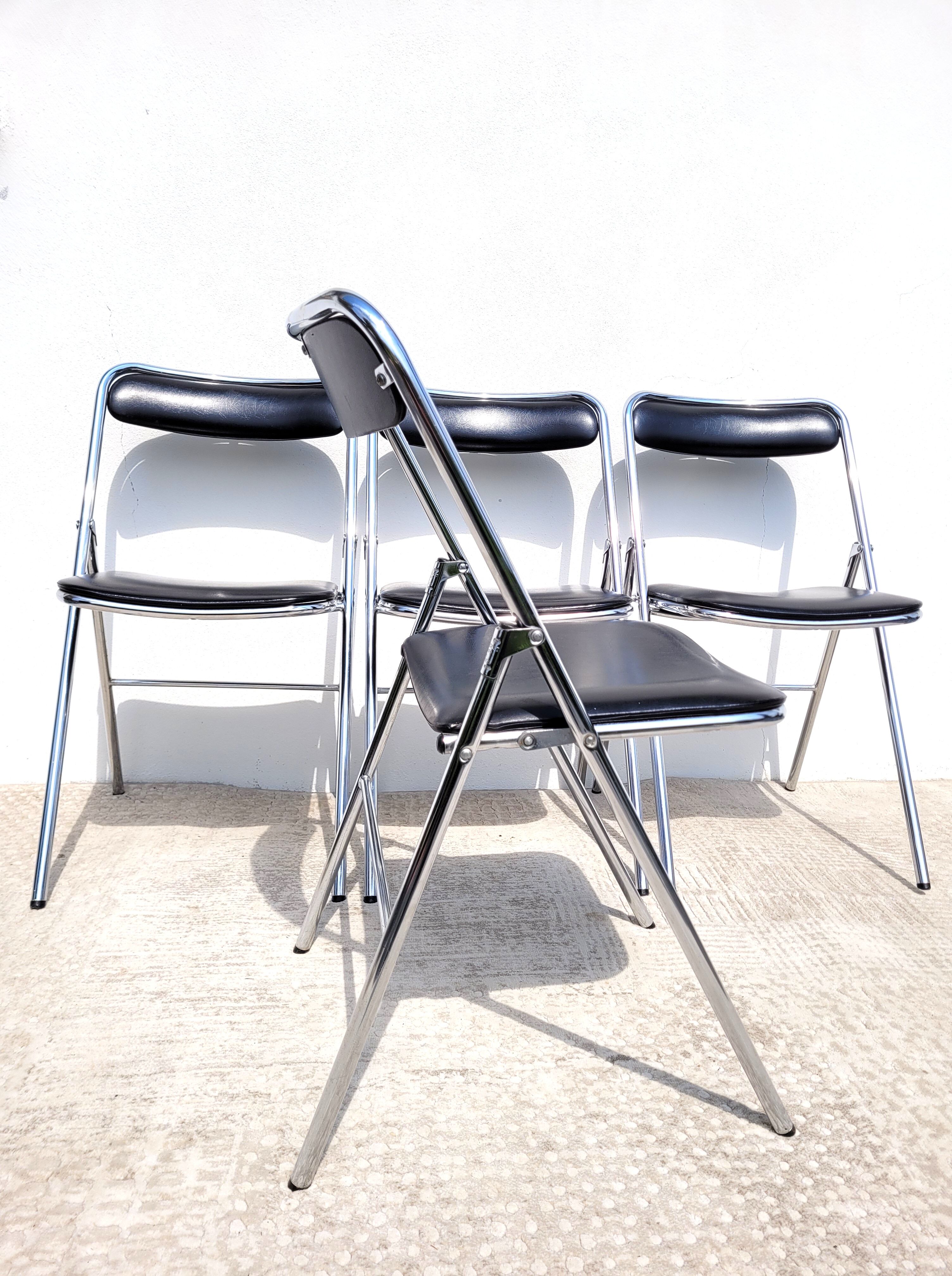 Set 4 folding chairs Souvignet