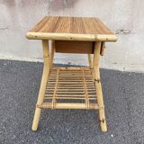 Rattan bedside and bamboo