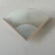 Vintage wall lamp, beige lacquered metal and sandblasted glass, France 1970